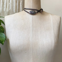 Load image into Gallery viewer, Purple Labradorite and Leather Wrap Bracelet/Choker