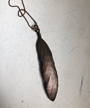 Load image into Gallery viewer, Electroformed Feather Necklace (Icarus Soaring)
