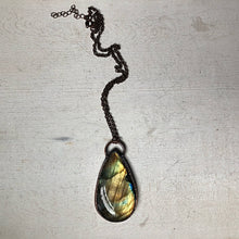 Load image into Gallery viewer, Labradorite Teardrop Necklace #1 - Ready to Ship