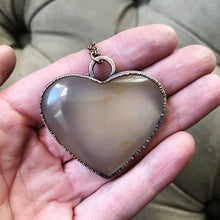Load image into Gallery viewer, Agate Druzy “Broken Open” Heart Necklace #1 - Ready to Ship