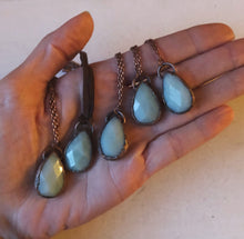 Load image into Gallery viewer, Faceted Amazonite Small Teardrop Necklace (Satya Collection)