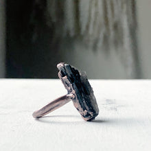 Load image into Gallery viewer, Black Tourmaline Statement Ring #5 (Size 6.5)