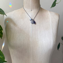 Load image into Gallery viewer, Live By the Moon Sterling Silver Necklace with Amethyst & Rainbow Moonstone - Ready to Ship