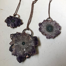 Load image into Gallery viewer, Amethyst Stalactite Slice Necklace - Snow Moon Collection