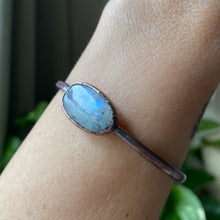 Load image into Gallery viewer, Rainbow Moonstone Cuff Bracelet #2 - Ready to Ship