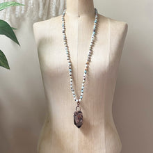 Load image into Gallery viewer, Amazonite and Raw Smoky Quartz Necklace - Ready to Ship