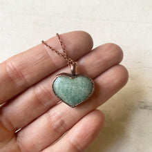Load image into Gallery viewer, Amazonite Heart Necklace #1 - Ready to Ship