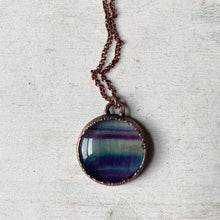 Load image into Gallery viewer, Fluorite Moon Necklace #3 - Ready to Ship