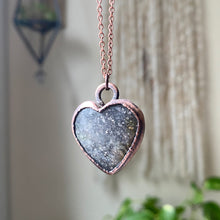 Load image into Gallery viewer, Black Sunstone Heart Necklace #1 - Ready to Ship