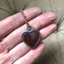 Load image into Gallery viewer, Moss Agate Heart Necklace #5 - Ready to Ship