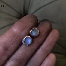 Load image into Gallery viewer, Rainbow Moonstone Stud Earrings - Ready to Ship