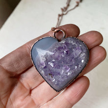 Load image into Gallery viewer, Druzy “Broken Open” Heart Necklace #3 - Ready to Ship