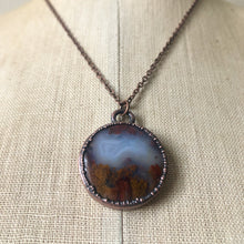 Load image into Gallery viewer, Moss Agate Full Moon Necklace #4 - Ready to Ship