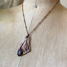 Load image into Gallery viewer, Electroformed Butterfly Wing & Labradorite Necklace #1- Ready to Ship