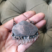 Load image into Gallery viewer, Druzy & Raw Clear Quartz Statement Necklace #1 - Ready to Ship