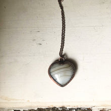 Load image into Gallery viewer, Botswana Agate Heart Necklace #4