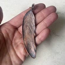 Load image into Gallery viewer, Electroformed Blue & Green Macaw Feather Necklace - Ready to Ship