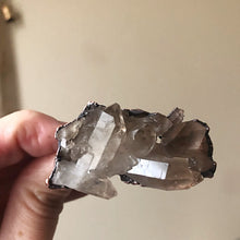 Load image into Gallery viewer, Raw Smoky Quartz Cluster Two Finger Ring - (Super Blood Wolf Moon)