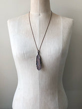 Load image into Gallery viewer, Electroformed Small Wild Feather Necklace (Icarus Soaring)