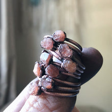 Load image into Gallery viewer, Raw Sunstone Stacking Ring  - Ready to Ship
