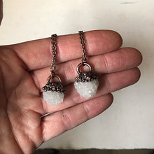 Load image into Gallery viewer, Clear Quartz Druzy Necklace