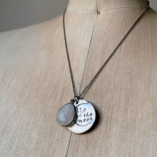 Load image into Gallery viewer, Live By the Moon Necklace with Rainbow Moonstone (Large)- Ready to Ship