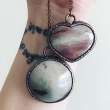 Load image into Gallery viewer, Polychrome Jasper Moon Necklace #10