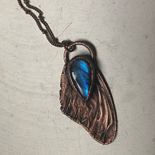 Load image into Gallery viewer, Electroformed Butterfly Wing & Blue Labradorite Necklace - Spring Equinox Collection