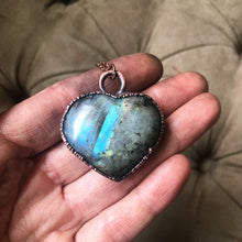 Load image into Gallery viewer, Labradorite Heart Necklace #3