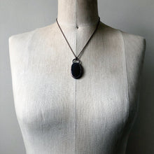Load image into Gallery viewer, Silver Obsidian Necklace #2