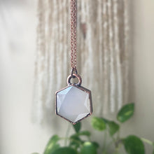 Load image into Gallery viewer, White Moonstone Hexagon Necklace #3 - Ready to Ship