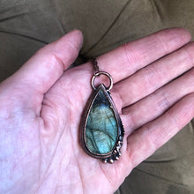 Load image into Gallery viewer, Labradorite & Fern Necklace - Ready to Ship