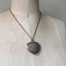 Load image into Gallery viewer, Polychrome Jasper Heart Necklace #4