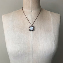Load image into Gallery viewer, White Moonstone Hexagon and Hydrangea Necklace #2 - Ready to Ship
