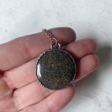 Load image into Gallery viewer, Black Sunstone Full Moon Necklace #2 - Ready to Ship