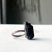 Load image into Gallery viewer, Black Tourmaline Statement Ring #1 (Size 6.75)