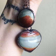 Load image into Gallery viewer, Polychrome Jasper Moon Necklace #3