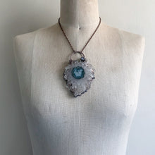 Load image into Gallery viewer, Stalactite Slice Necklace #2 with Rainbow Moonstone - Ready to Ship