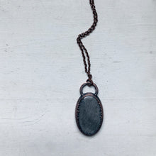 Load image into Gallery viewer, Silver Obsidian Necklace #2