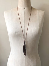 Load image into Gallery viewer, Electroformed Feather Necklace (Icarus Soaring)
