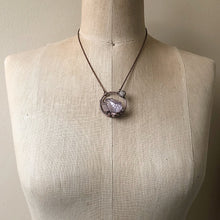 Load image into Gallery viewer, Vera Cruz Amethyst Cluster with Druzy Moon Necklace - Snow Moon Collection