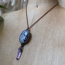 Load image into Gallery viewer, Rainbow Moonstone and Vera Cruz Amethyst Necklace #1 - Ready to Ship
