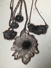 Load image into Gallery viewer, Amethyst Stalactite Slice Necklaces - Snow Moon Collection