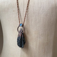 Load image into Gallery viewer, Black Kyanite & Opal Necklace #3 - Ready to Ship