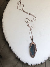 Load image into Gallery viewer, Electroformed Macaw Feather Necklace - Ready to Ship (5/17 Update)