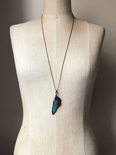 Load image into Gallery viewer, Electroformed Macaw Feather Necklace #1 - Ready to Ship