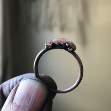 Load image into Gallery viewer, Raw Sunstone Triple Stacking Ring - Ready to Ship