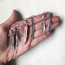 Load image into Gallery viewer, Electroformed Feather Earrings (Small) - Ready to Ship