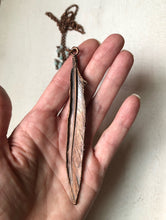 Load image into Gallery viewer, Electroformed Feather & Amazonite Necklace #1 (Satya Collection)