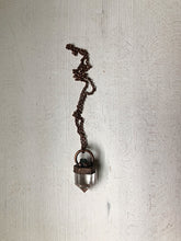 Load image into Gallery viewer, Polished Clear Quartz Point topped with Raw Emerald Necklace (Satya Collection)